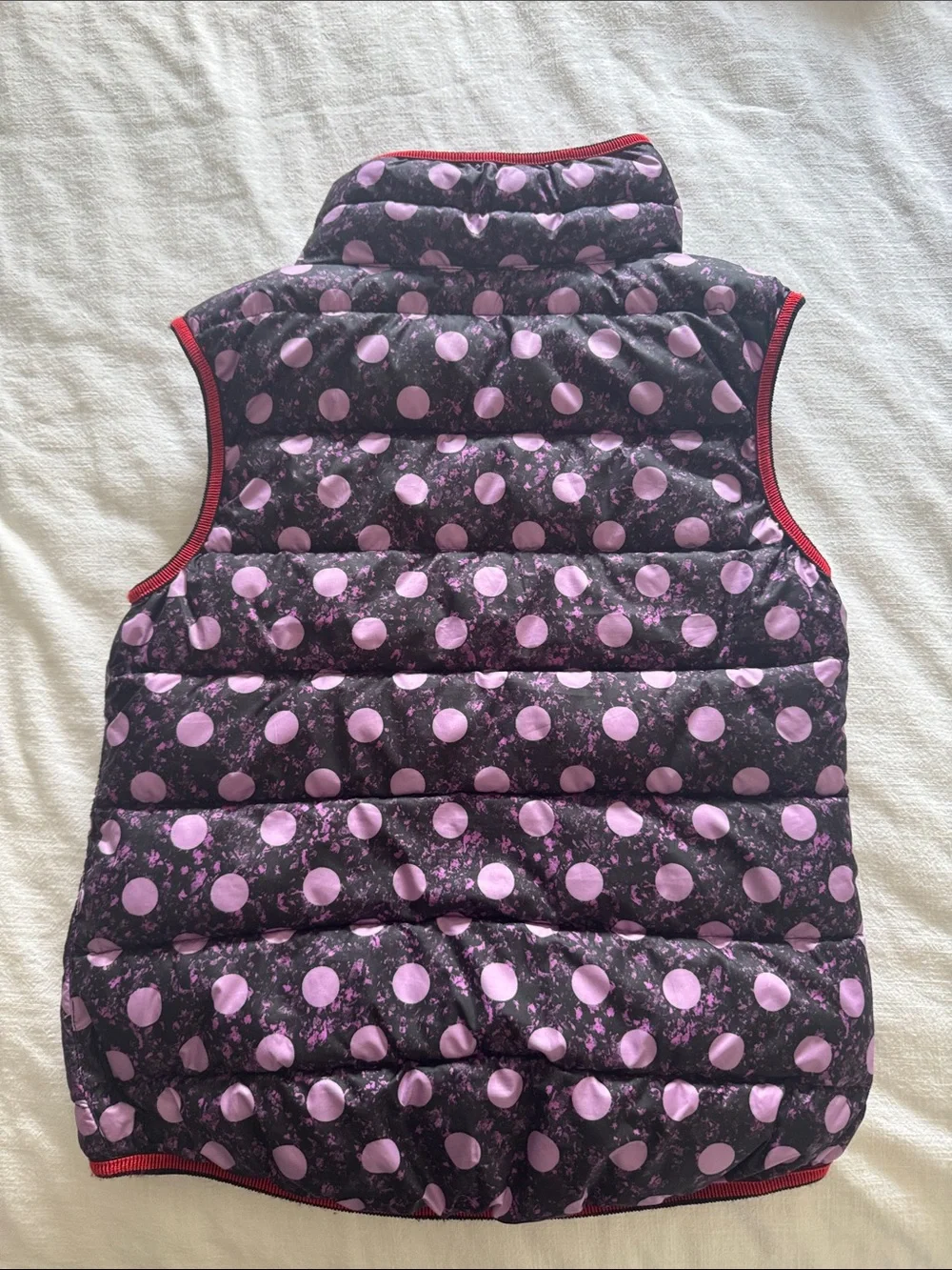 Nike Kids Purple Polka Dot Puffer Vest - Brand Unspecified